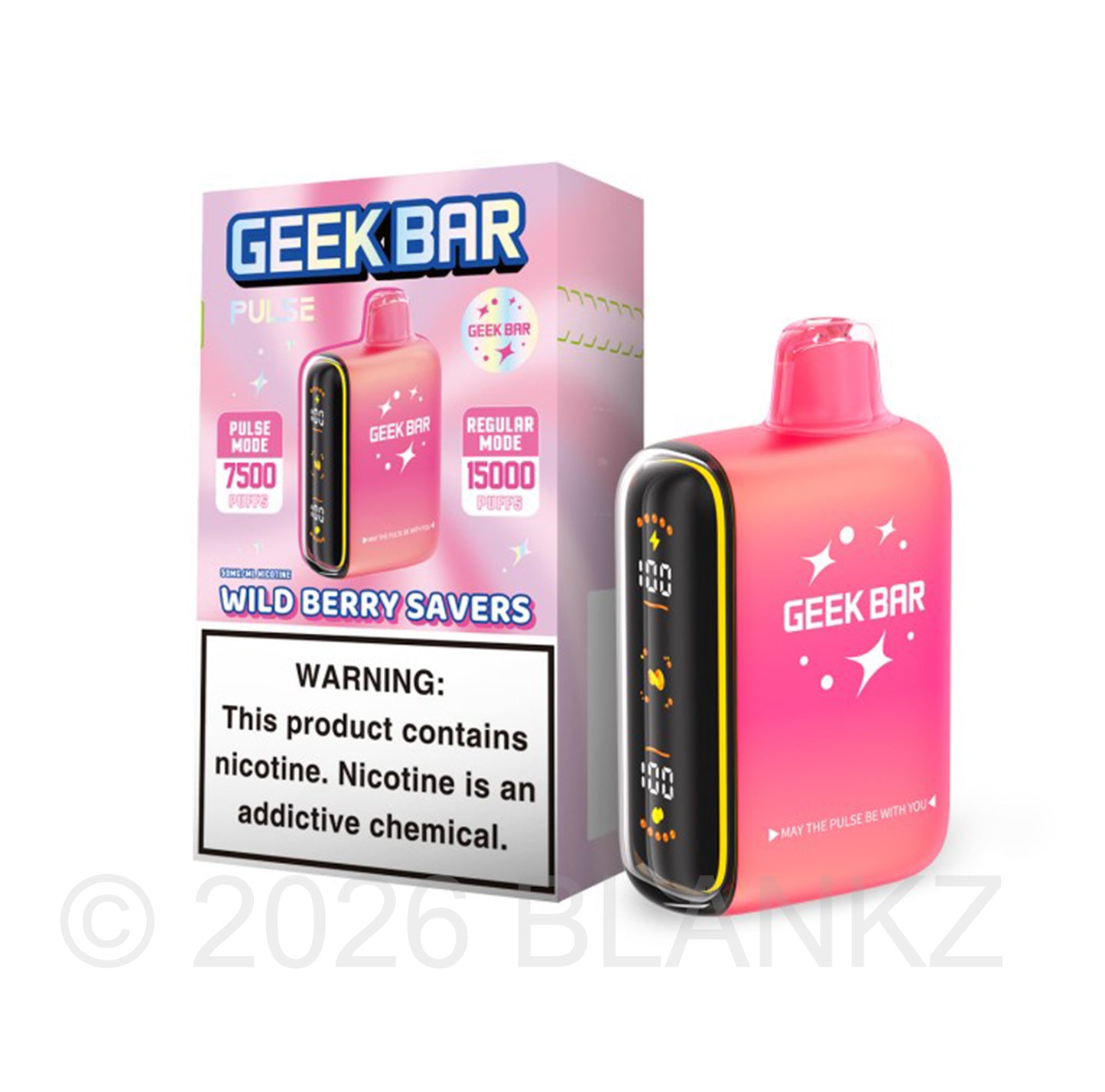 Geek Bar Pulse 15000 Puffs Disposable Vape - 5% Nicotine - 50+ Flavors