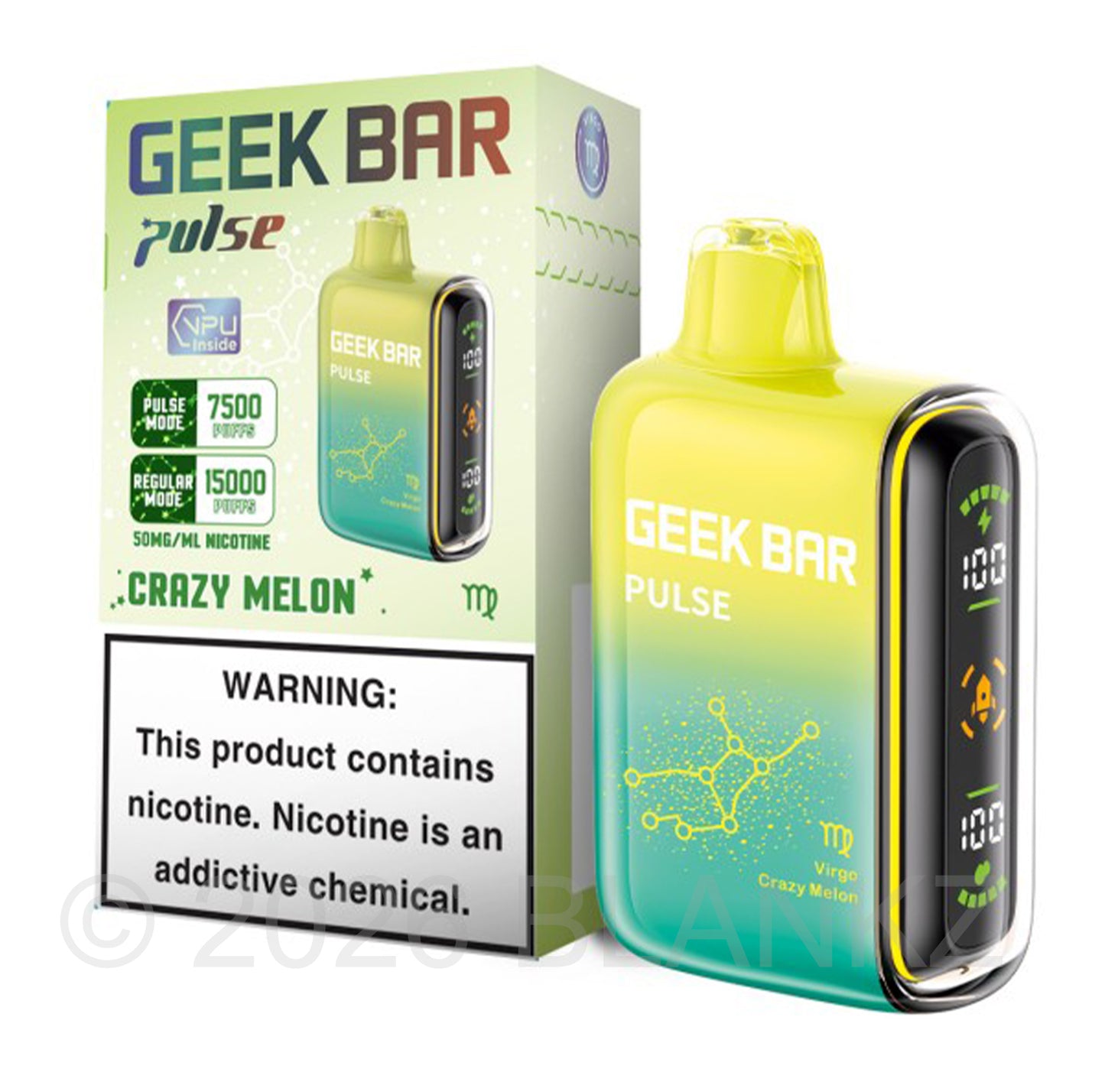 Geek Bar Pulse 15000 Puffs Disposable Vape - 5% Nicotine - 50+ Flavors