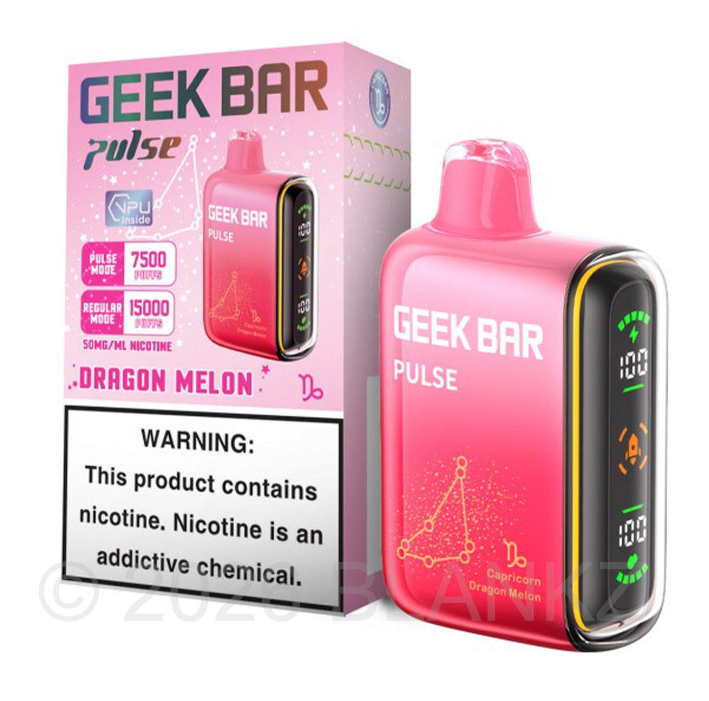 Geek Bar Pulse 15000 Puffs Disposable Vape - 5% Nicotine - 50+ Flavors