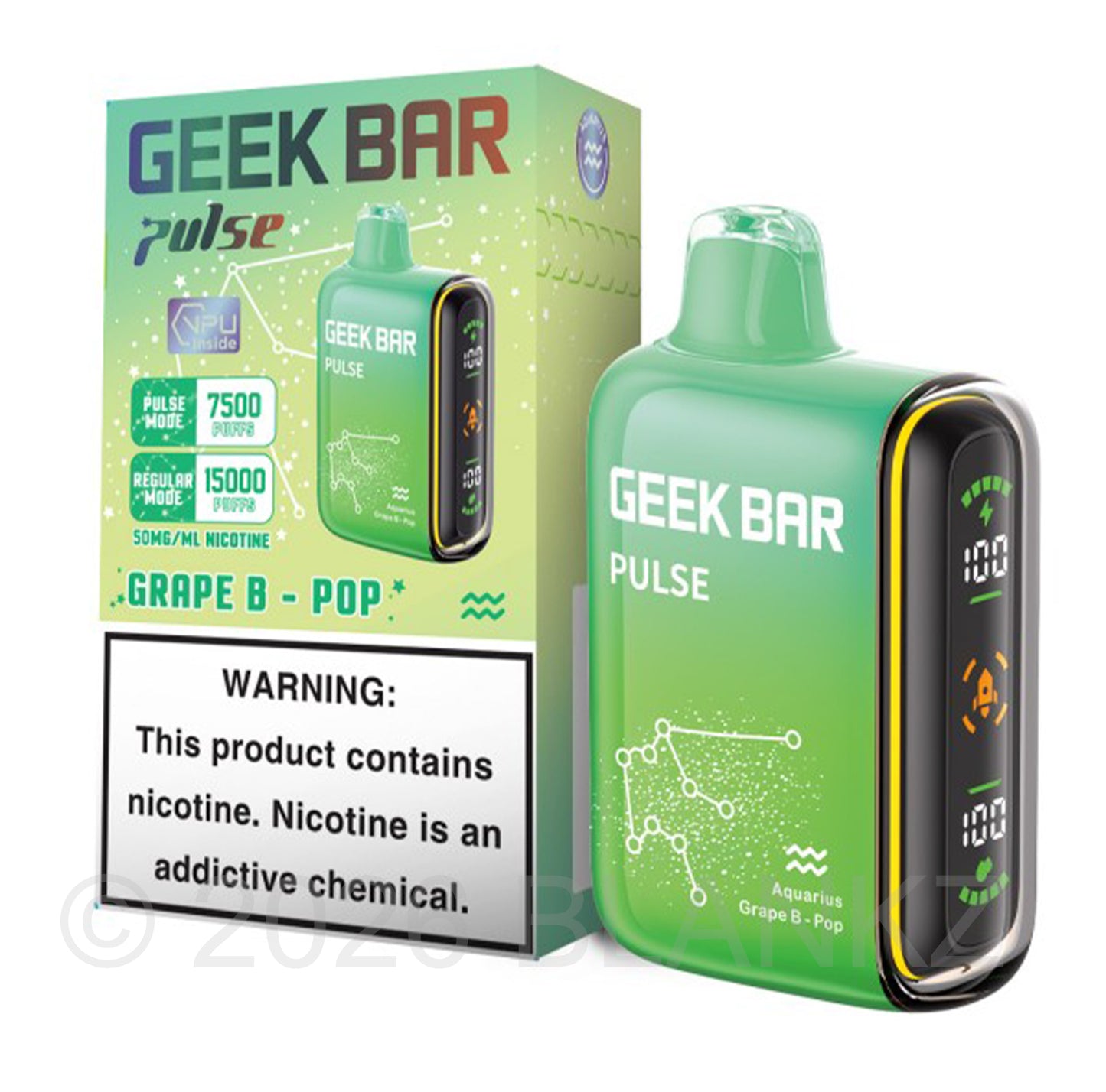 Geek Bar Pulse 15000 Puffs Disposable Vape - 5% Nicotine - 50+ Flavors