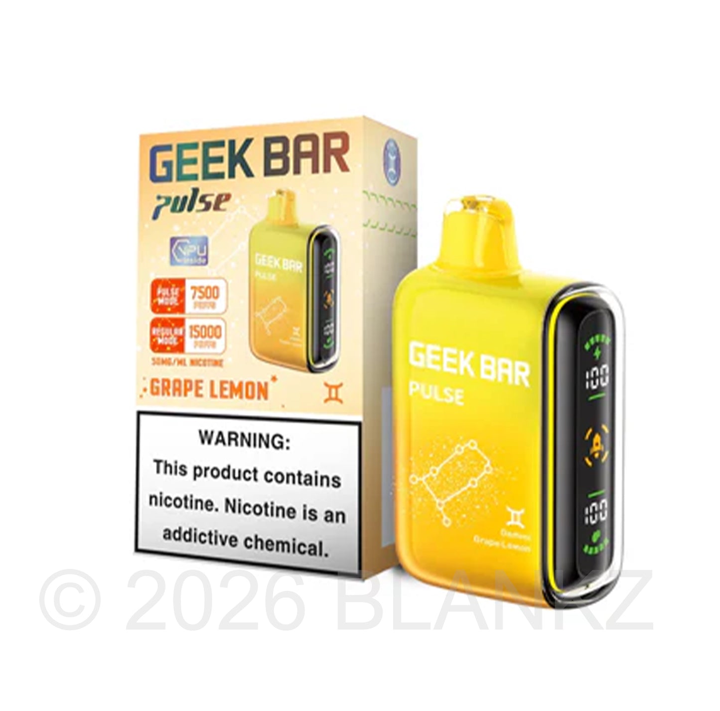 Geek Bar Pulse 15000 Puffs Disposable Vape - 5% Nicotine - 50+ Flavors
