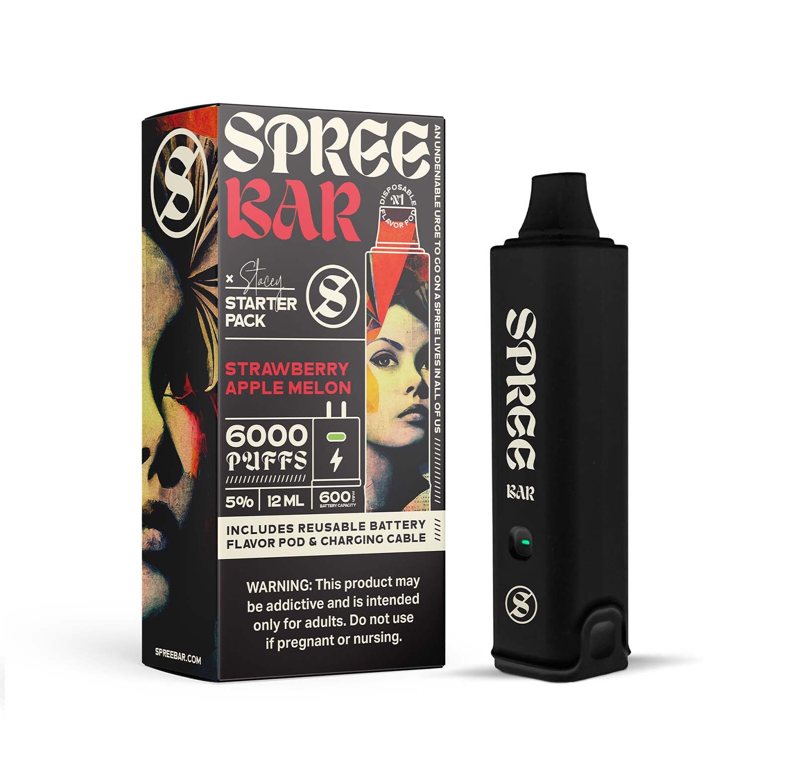 Spree Bar Disposable Vape Starter Kit with 6000 Puffs