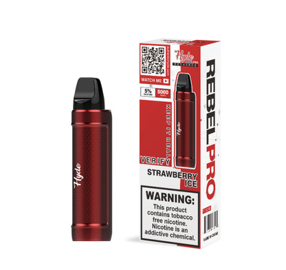 Hyde Rebel Pro Recharge 5000 Disposable - Strawberry Ice - BLANKZ! Pods