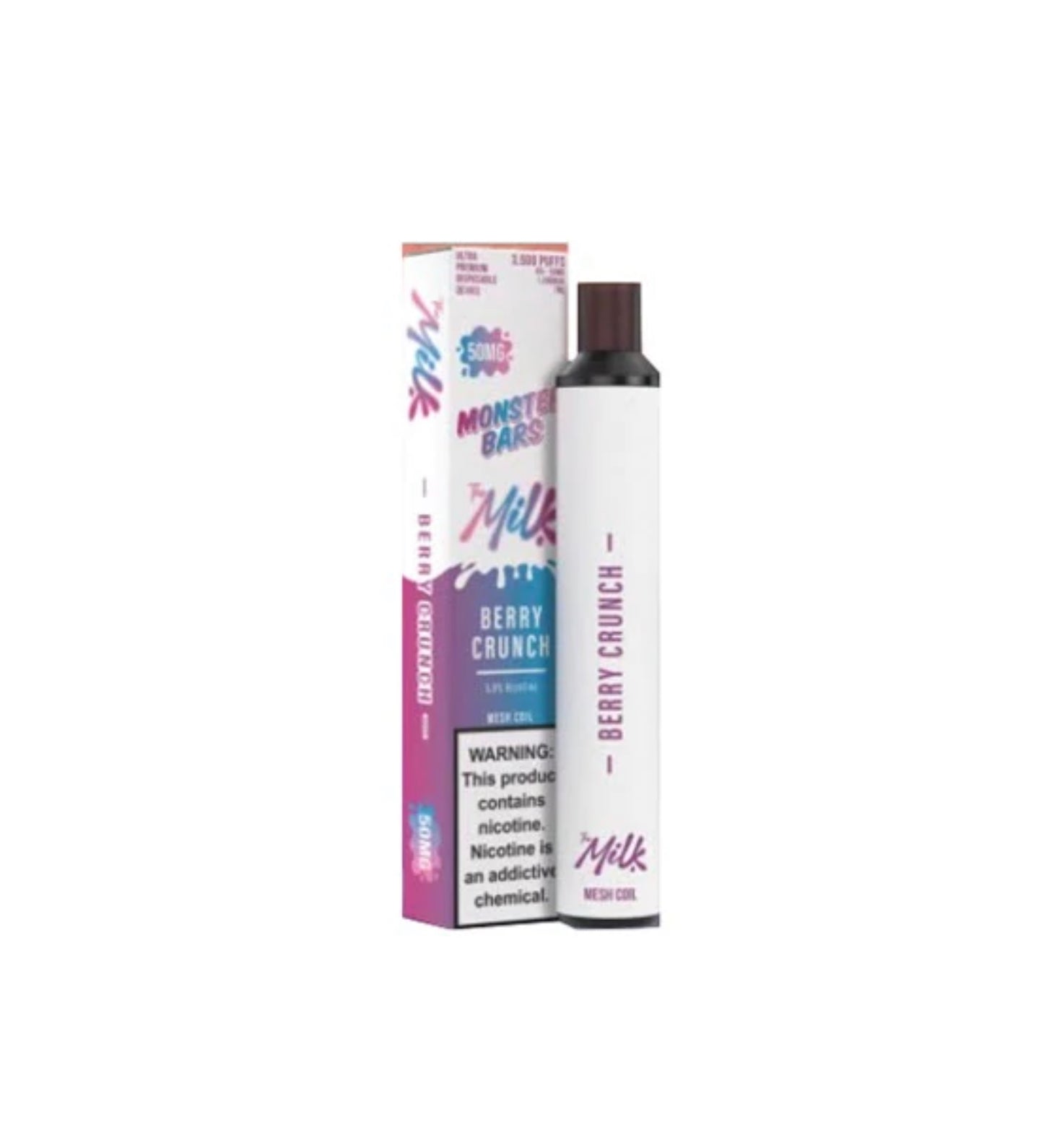 Monster Bars The Milk Disposable 3500 Puffs - Berry Crunch