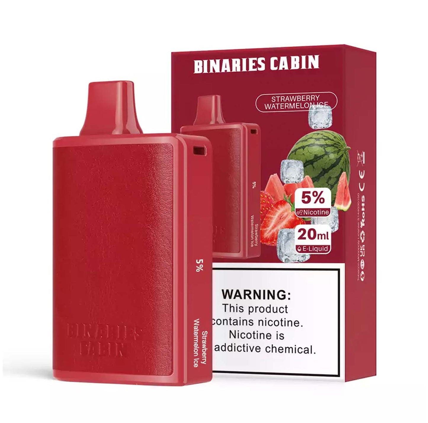 Binaries Cabin Disposable 10,000 Puff - Strawberry Watermelon Ice 5% - BLANKZ!