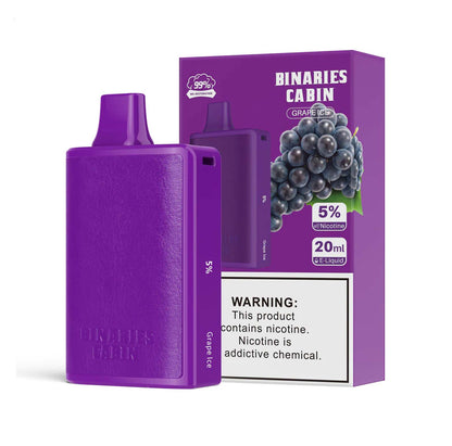 Binaries Cabin Disposable 10,000 Puff - Grape Ice 5% - BLANKZ!