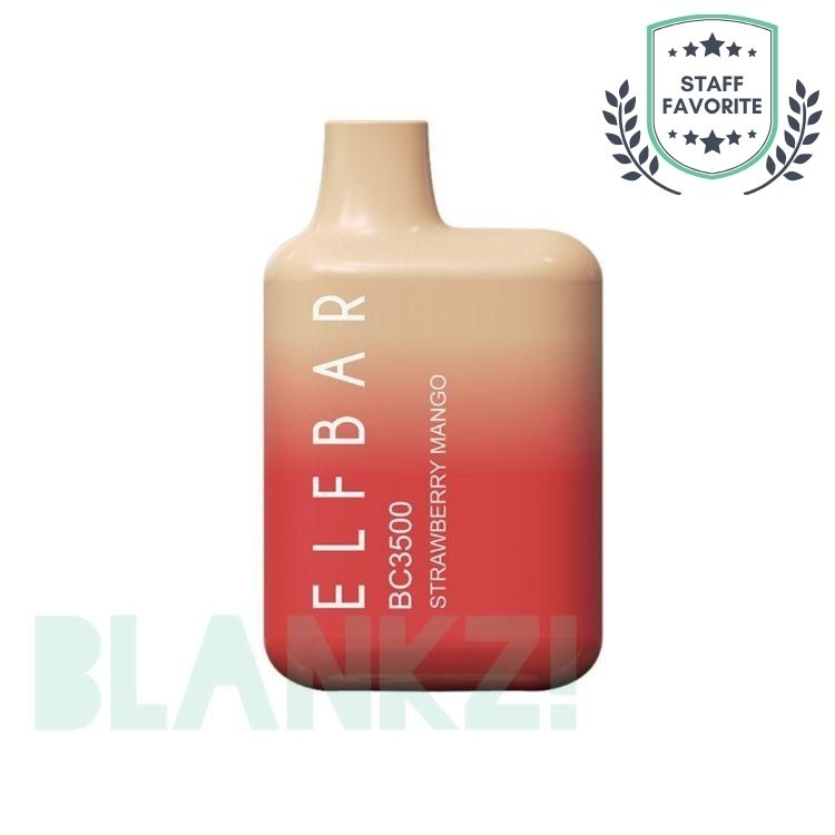 Elf Bar 3500 Puff Disposable BC3500 - Strawberry Mango - BLANKZ! Pods