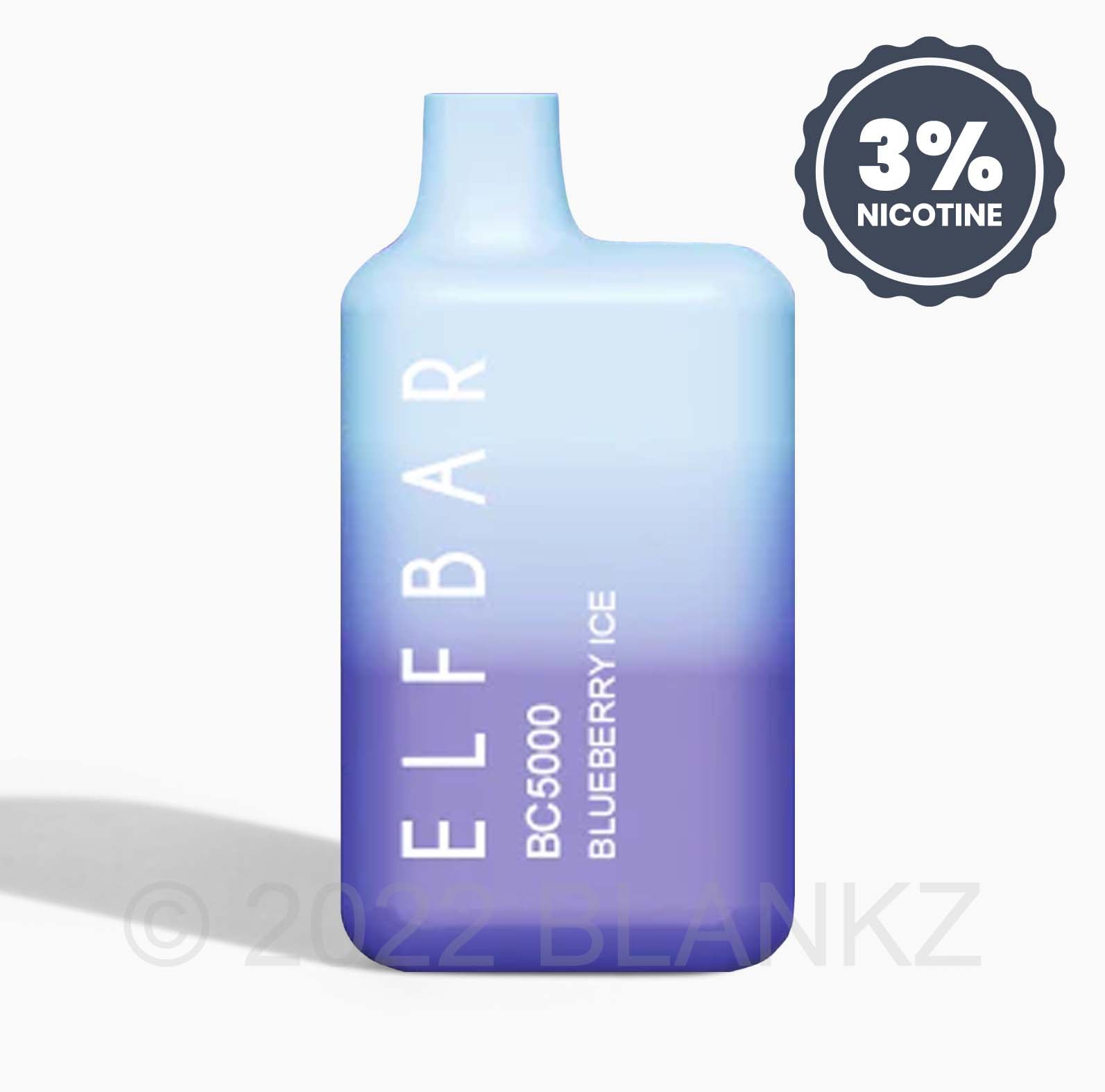 Elf Bar 5000 Puff Disposable BC5000 3% - Blueberry Ice - BLANKZ!