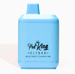 Pod King Elf Bar XC5000 Disposable Vape 5000 Puff - Blue Razz Fcuking Fab - BLANKZ!