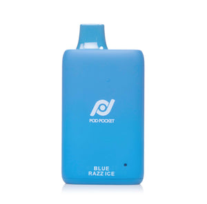 Pod Pocket 7500 Puff Disposable Vape | Free Shipping at Blankz - Blue Razz Ice - BLANKZ!