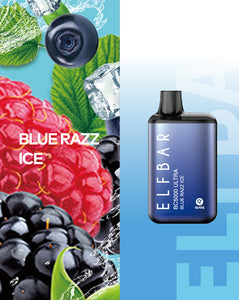 Elf Bar Ultra 5000 Puff Disposable Vape - Blue Razz Ice - BLANKZ!