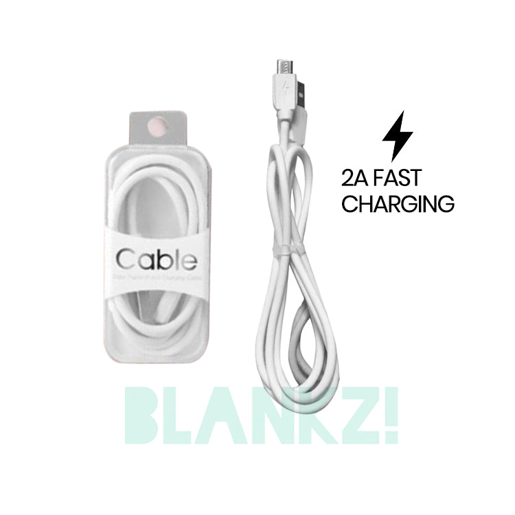 Micro-USB Charging Cable - White - BLANKZ!